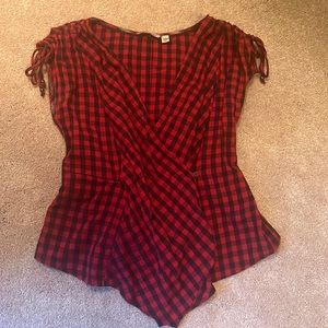 Anthro plaid top